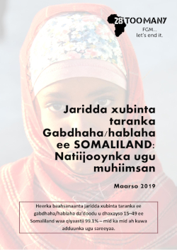 Key Findings: FGM in Somaliland (2019, Somali)